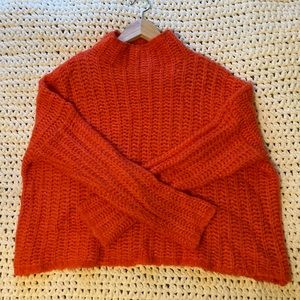 Aerie Orange Crop Sweater